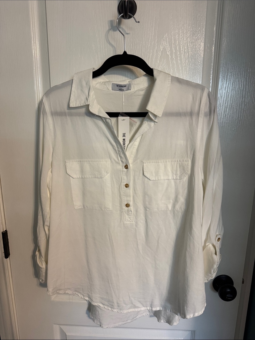 The Workshop Off-White Button-Front Utility Shirt